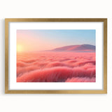 Glamorous Pink Desert Landscape Wall Art – Chic Modern Luxury Decor