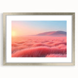 Glamorous Pink Desert Landscape Wall Art – Chic Modern Luxury Decor