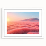 Glamorous Pink Desert Landscape Wall Art – Chic Modern Luxury Decor