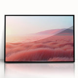 Glamorous Pink Desert Landscape Wall Art – Chic Modern Luxury Decor