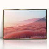 Glamorous Pink Desert Landscape Wall Art – Chic Modern Luxury Decor