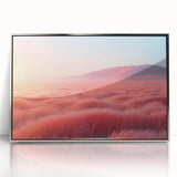 Glamorous Pink Desert Landscape Wall Art – Chic Modern Luxury Decor