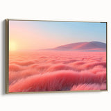 Glamorous Pink Desert Landscape Wall Art – Chic Modern Luxury Decor