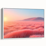 Glamorous Pink Desert Landscape Wall Art – Chic Modern Luxury Decor