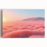 Glamorous Pink Desert Landscape Wall Art – Chic Modern Luxury Decor