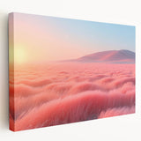 Glamorous Pink Desert Landscape Wall Art – Chic Modern Luxury Decor