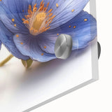 Glamorous Blue Floral Wall Art – Chic Luxury Botanical Decor