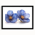 Glamorous Blue Floral Wall Art – Chic Luxury Botanical Decor