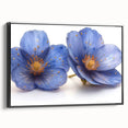 Glamorous Blue Floral Wall Art – Chic Luxury Botanical Decor