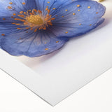 Glamorous Blue Floral Wall Art – Chic Luxury Botanical Decor