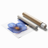 Glamorous Blue Floral Wall Art – Chic Luxury Botanical Decor