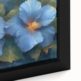 Elegant Blue Flower Glam Wall Art – Luxury Botanical Glam Decor