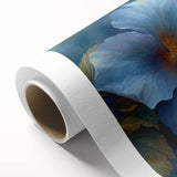 Elegant Blue Flower Glam Wall Art – Luxury Botanical Glam Decor