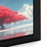 Glamorous Red Tree Wall Art – Luxury Modern Nature-Inspired Decor