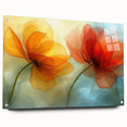 Glamorous Orange and Yellow Flower Wall Art – Luxury Chic Decor