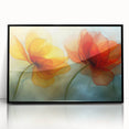 Glamorous Orange and Yellow Flower Wall Art – Luxury Chic Decor