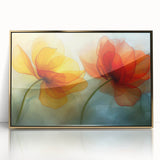 Glamorous Orange and Yellow Flower Wall Art – Luxury Chic Decor