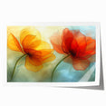 Glamorous Orange and Yellow Flower Wall Art – Luxury Chic Decor
