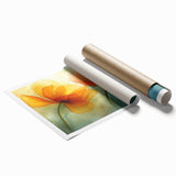 Glamorous Orange and Yellow Flower Wall Art – Luxury Chic Decor