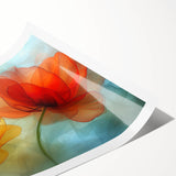 Glamorous Orange and Yellow Flower Wall Art – Luxury Chic Decor