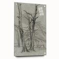 Sketch of Bare Trees - Mysterious Forest Gothic Wall Art Print