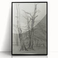 Sketch of Bare Trees - Mysterious Forest Gothic Wall Art Print