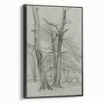 Sketch of Bare Trees - Mysterious Forest Gothic Wall Art Print