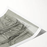 Sketch of Bare Trees - Mysterious Forest Gothic Wall Art Print