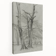 Sketch of Bare Trees - Mysterious Forest Gothic Wall Art Print