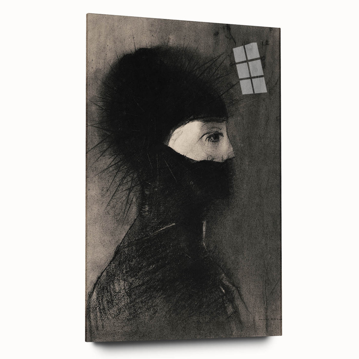 Spiked Hooded Figure Print - Dark Mysterious Gothic Wall Art Decor