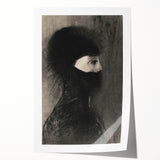 Spiked Hooded Figure Print - Dark Mysterious Gothic Wall Art Decor