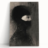 Spiked Hooded Figure Print - Dark Mysterious Gothic Wall Art Decor