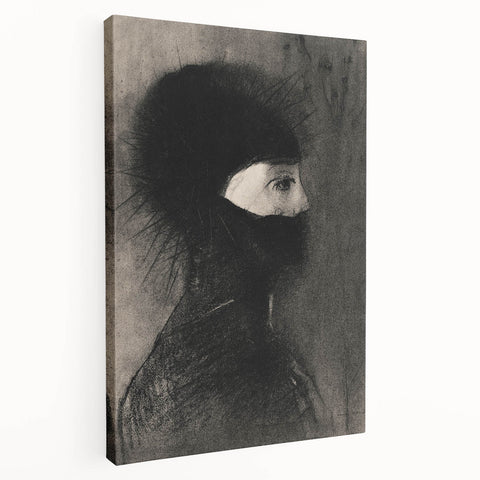Spiked Hooded Figure Print - Dark Mysterious Gothic Wall Art Decor
