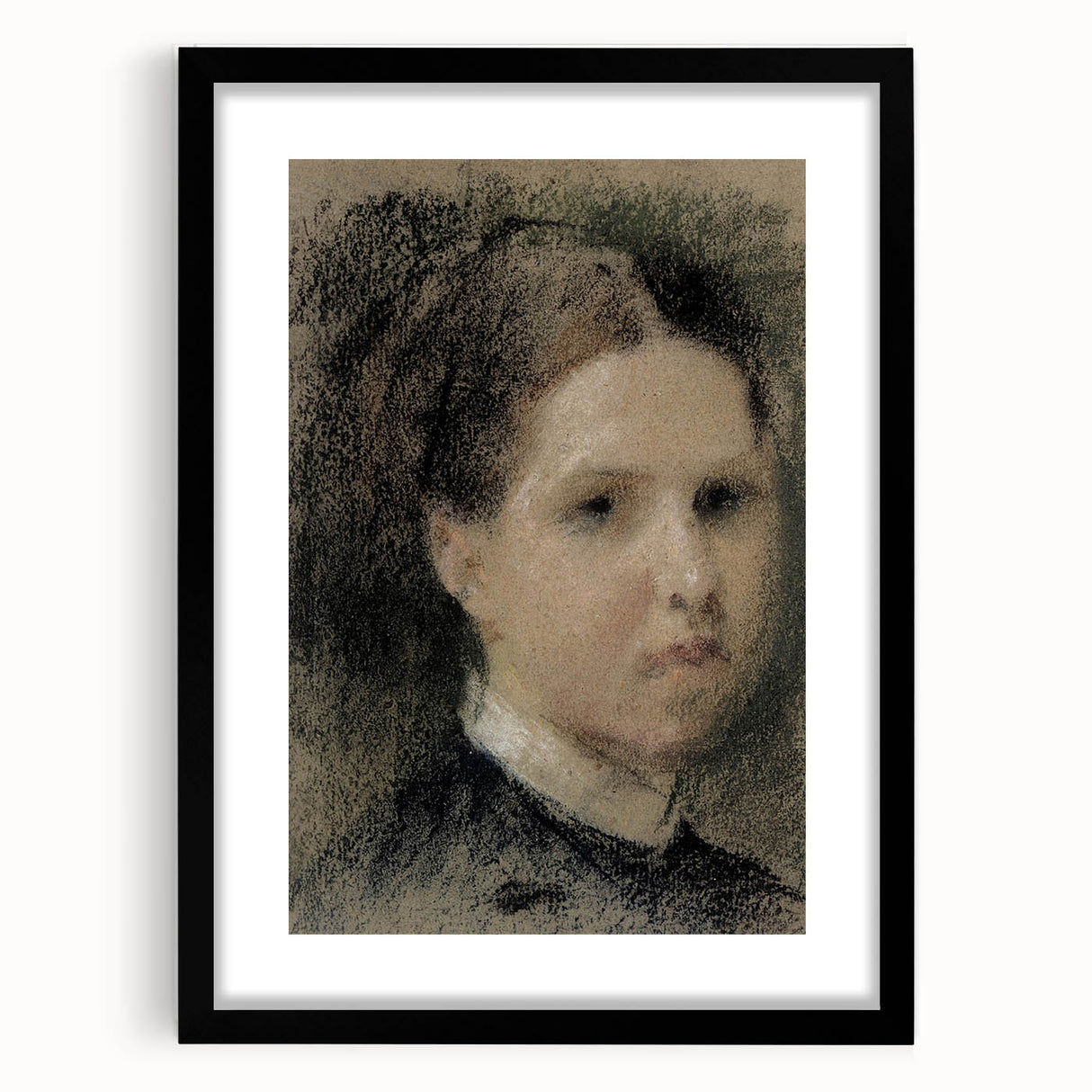 Gothic Wall Art – Vintage Portrait of Woman with Dark, Mysterious Aura