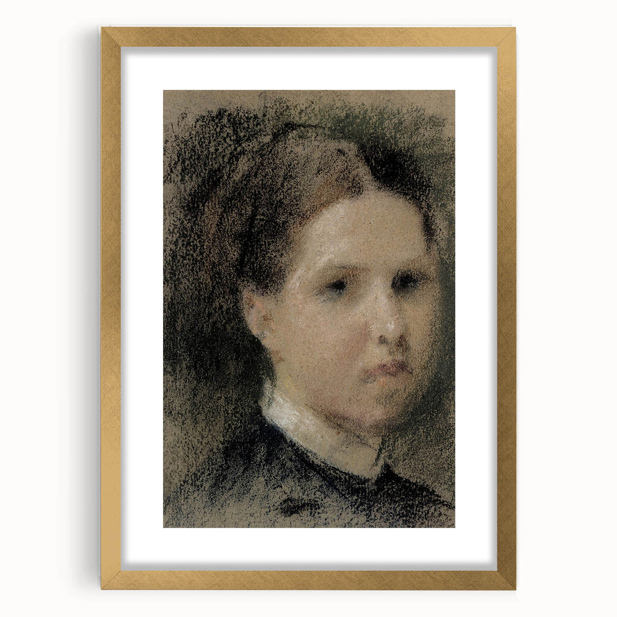 Gothic Wall Art – Vintage Portrait of Woman with Dark, Mysterious Aura