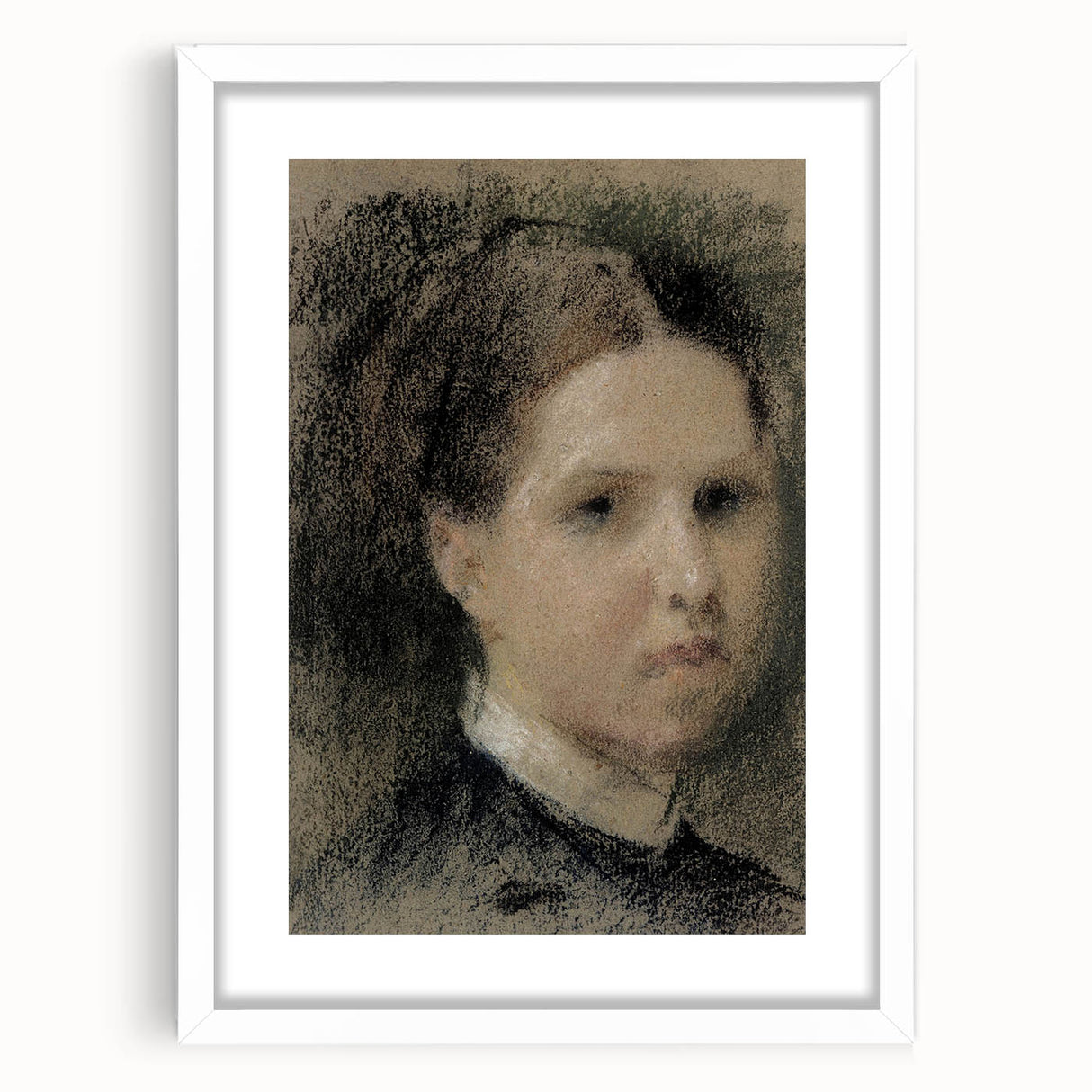 Gothic Wall Art – Vintage Portrait of Woman with Dark, Mysterious Aura