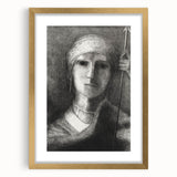 Medieval Gothic Portrait - Mysterious Knight Dark Gothic Wall Art