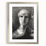 Medieval Gothic Portrait - Mysterious Knight Dark Gothic Wall Art