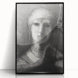 Medieval Gothic Portrait - Mysterious Knight Dark Gothic Wall Art