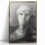 Medieval Gothic Portrait - Mysterious Knight Dark Gothic Wall Art