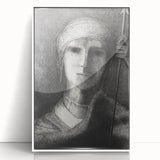 Medieval Gothic Portrait - Mysterious Knight Dark Gothic Wall Art
