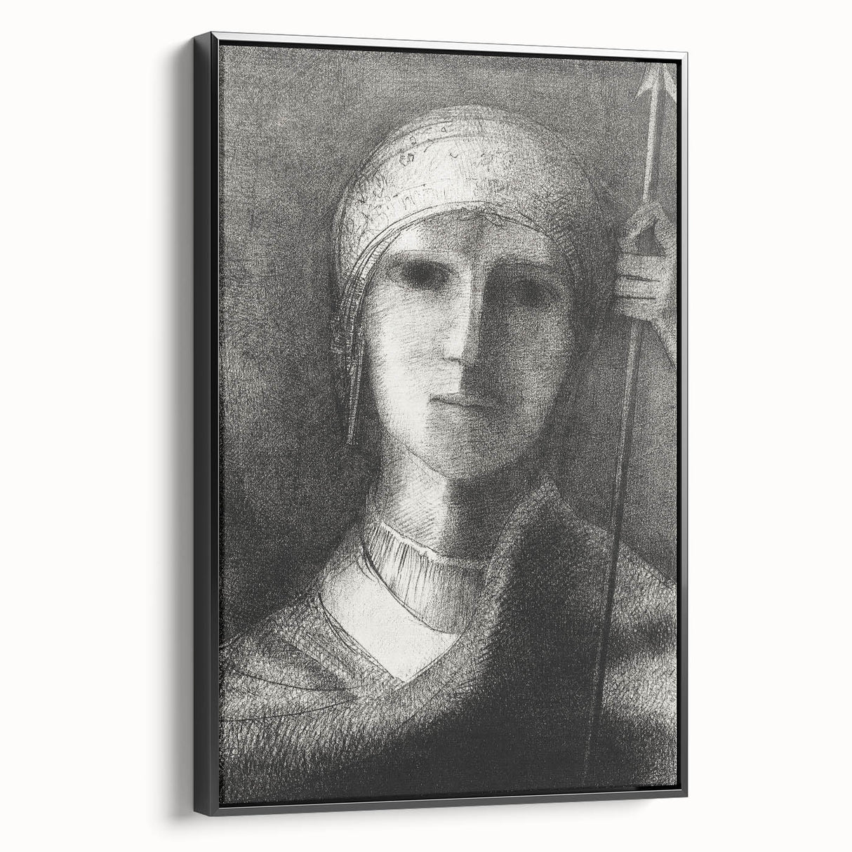 Medieval Gothic Portrait - Mysterious Knight Dark Gothic Wall Art
