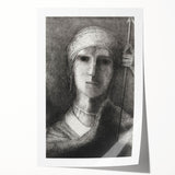 Medieval Gothic Portrait - Mysterious Knight Dark Gothic Wall Art