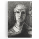 Medieval Gothic Portrait - Mysterious Knight Dark Gothic Wall Art