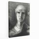 Medieval Gothic Portrait - Mysterious Knight Dark Gothic Wall Art
