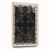 Gothic Wall Art | Medieval Gothic Cross Print | Dark Decor Style