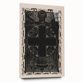 Gothic Wall Art | Medieval Gothic Cross Print | Dark Decor Style