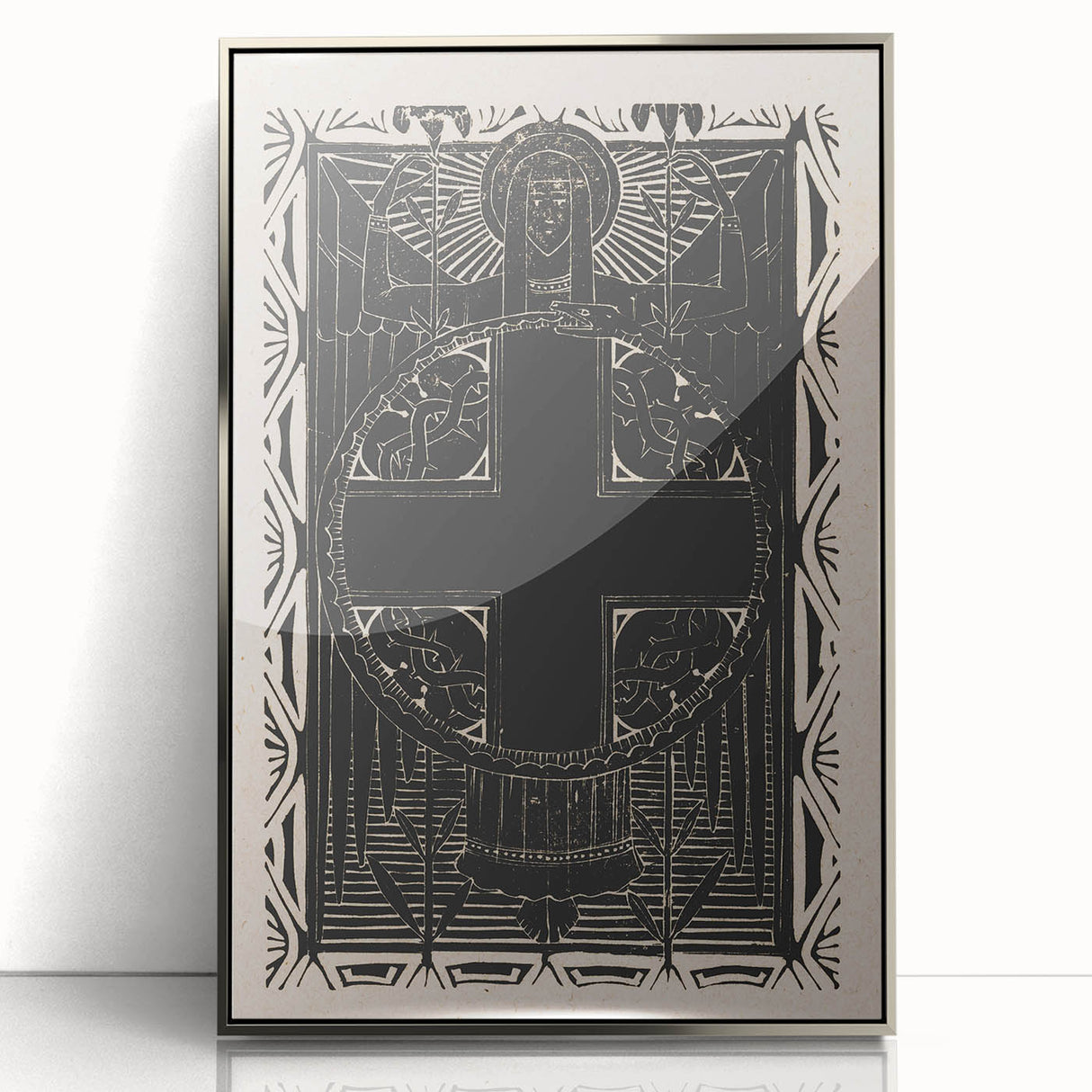 Gothic Wall Art | Medieval Gothic Cross Print | Dark Decor Style