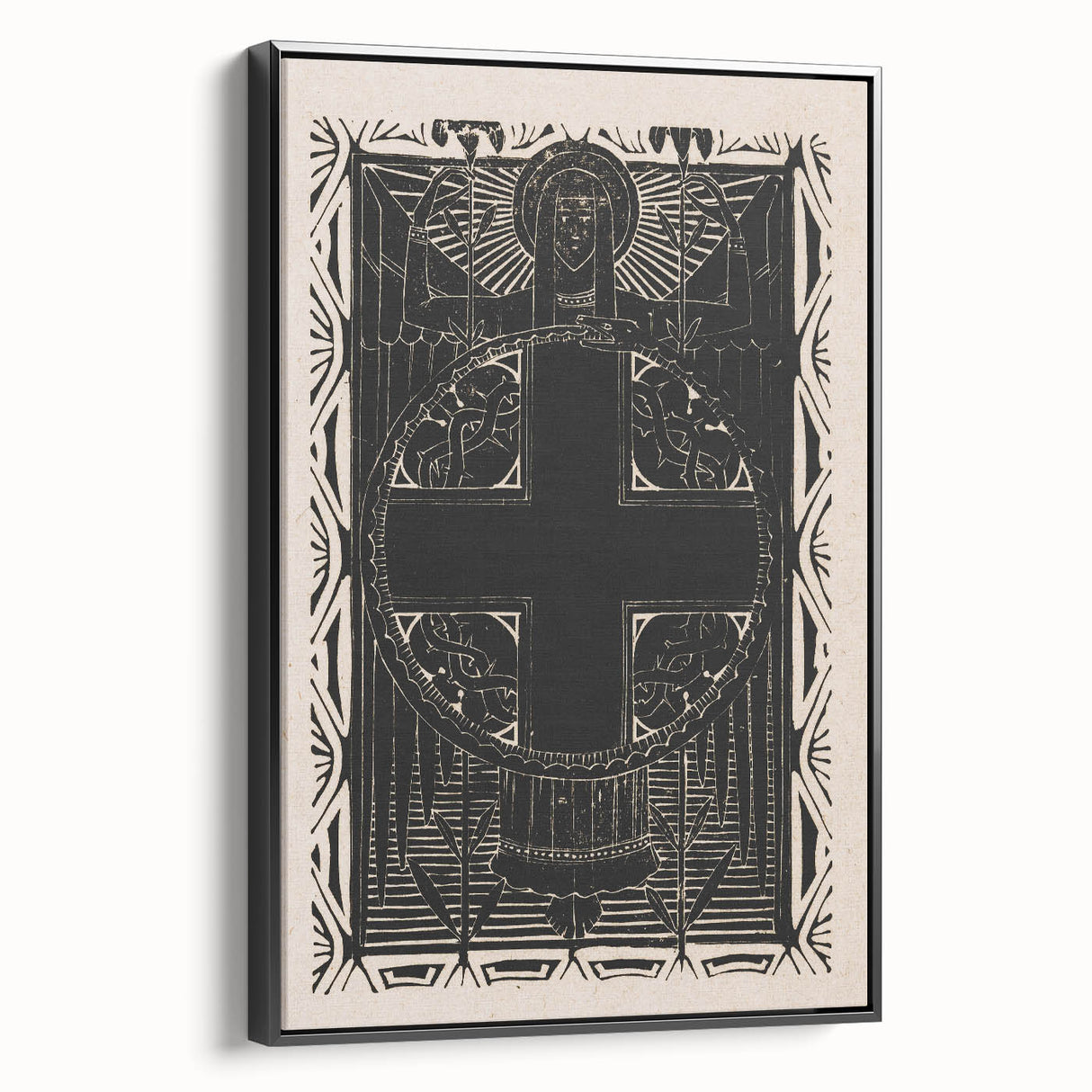 Gothic Wall Art | Medieval Gothic Cross Print | Dark Decor Style