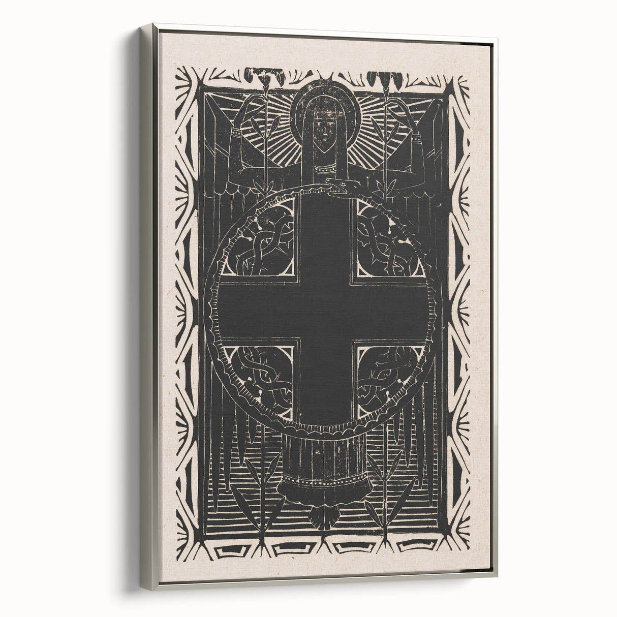 Gothic Wall Art | Medieval Gothic Cross Print | Dark Decor Style